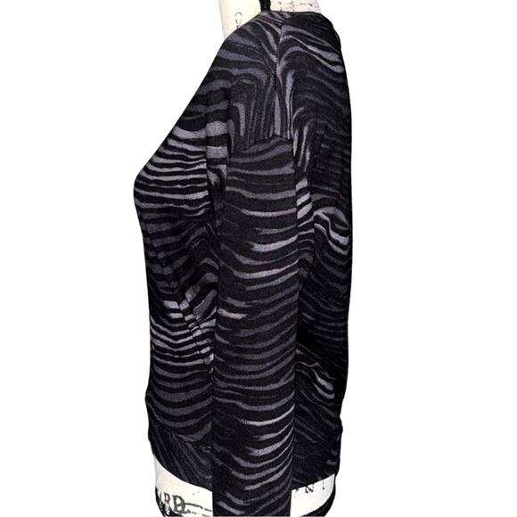 Rails Marlo charcoal watercolor stripes sweatshirt XS - Picture 2 of 5